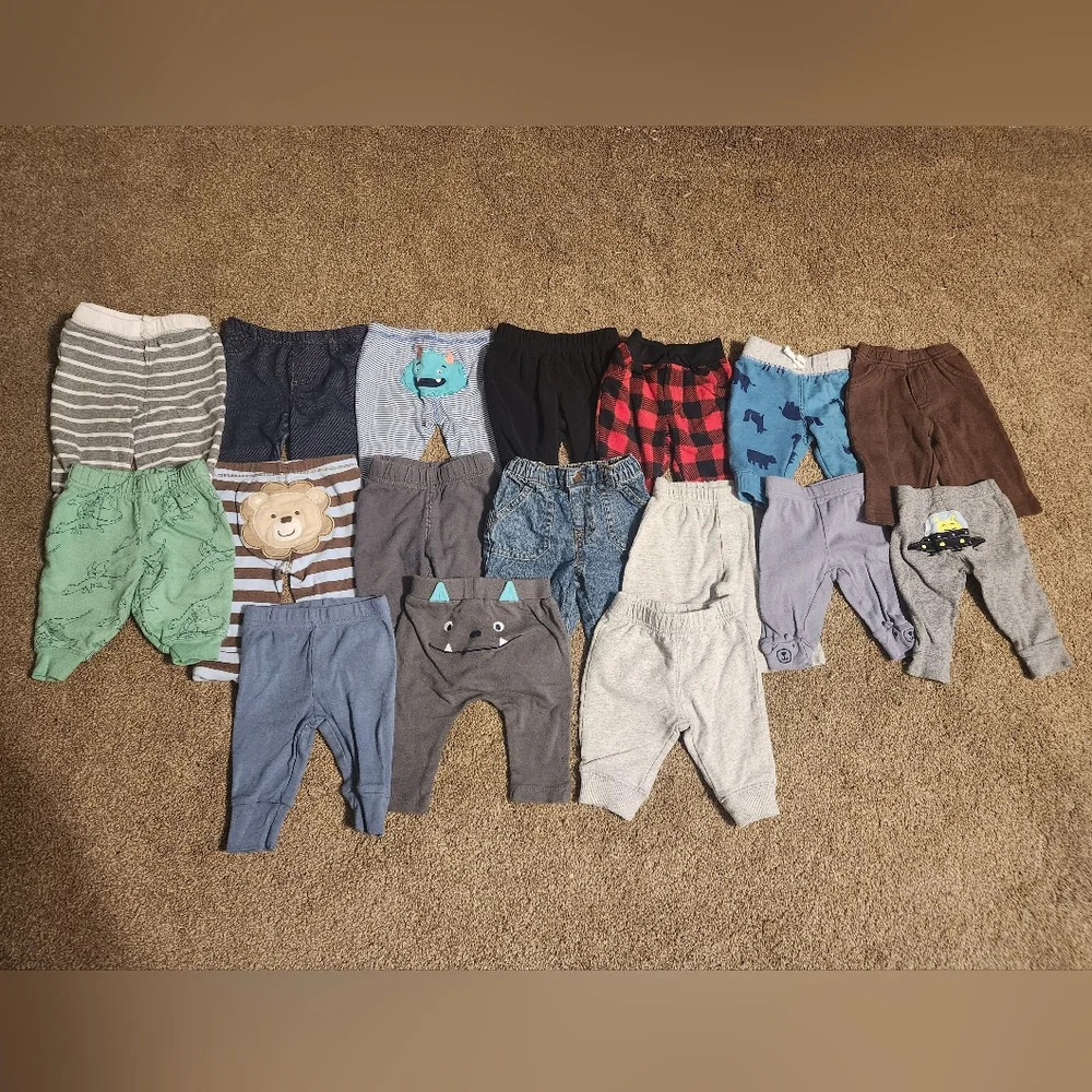 17 Pairs of Baby Boy's 3 Months Pants - Picture 14 of 16